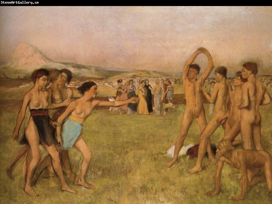 Edgar Degas Young Spartans Exercising